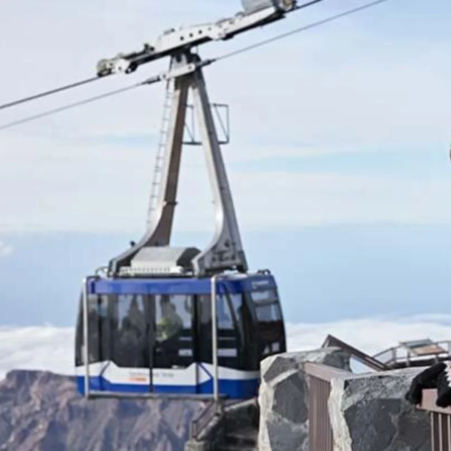 Wjazd kolejka na Teide